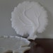 Milk glass apple tree snack plates (set of 2)
