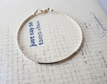 Silver bar bracelet
