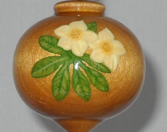 Wood Christmas Ornament, Christmas Rose, Hellebore Decoration, WBO-41