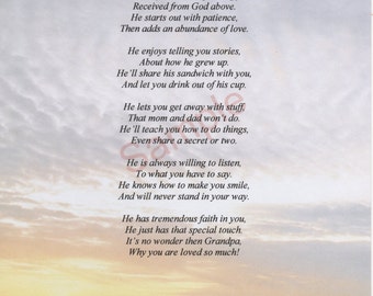 Five Stanza What Is A Grandfather Poem shown on by OdesofComfort