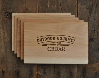 Cedar Grilling Planks: Set of 5,  Father's Day Gift, Gift for him, BBQ, Grill, Cooking Planks, For Dad
