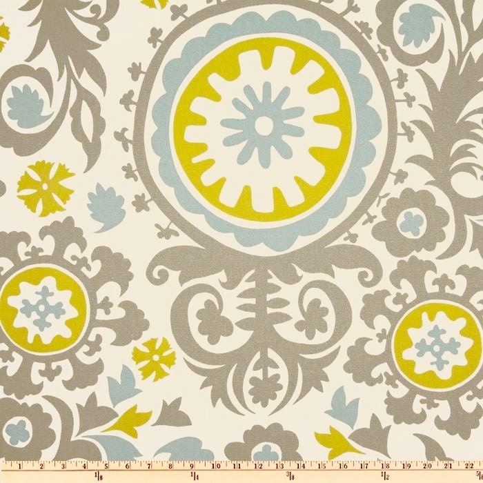 fabric suzani summerland premier prints grey blue green natural home decor fabric by the yard - Home Decor Fabrics By The Yard fabric suzani summerland premier prints grey blue green natural home decor fabric by the yard - Home Decor Fabrics By The Yard