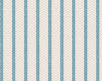 Riley Blake Saddle Up by Samantha Walker-C2826 Cream and Blue- 1/2 yard