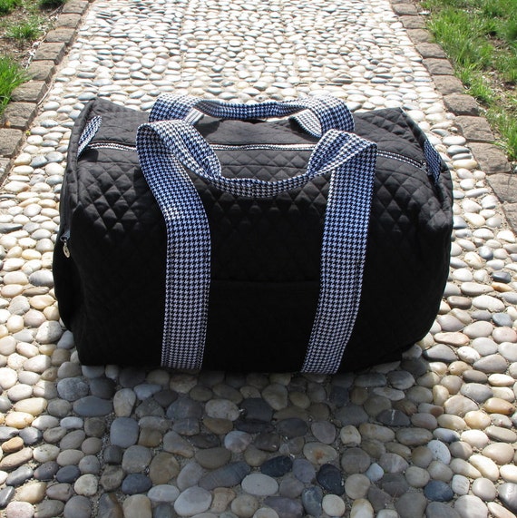 Large Quilted Overnight bag Duffle Bag Weekender by DundasDuffles