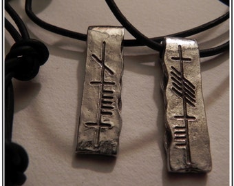 Soul Friend (Anam Cara) Ogham Pewter Pendant Set