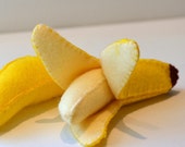 Felt Food Banana Removable Peel Children's Play Food