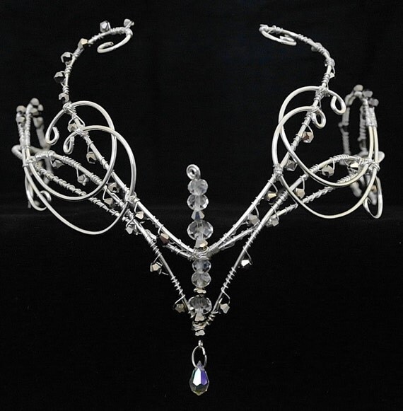 Items similar to Medieval Renaissance circlet tiara ARWEN swarovski ...