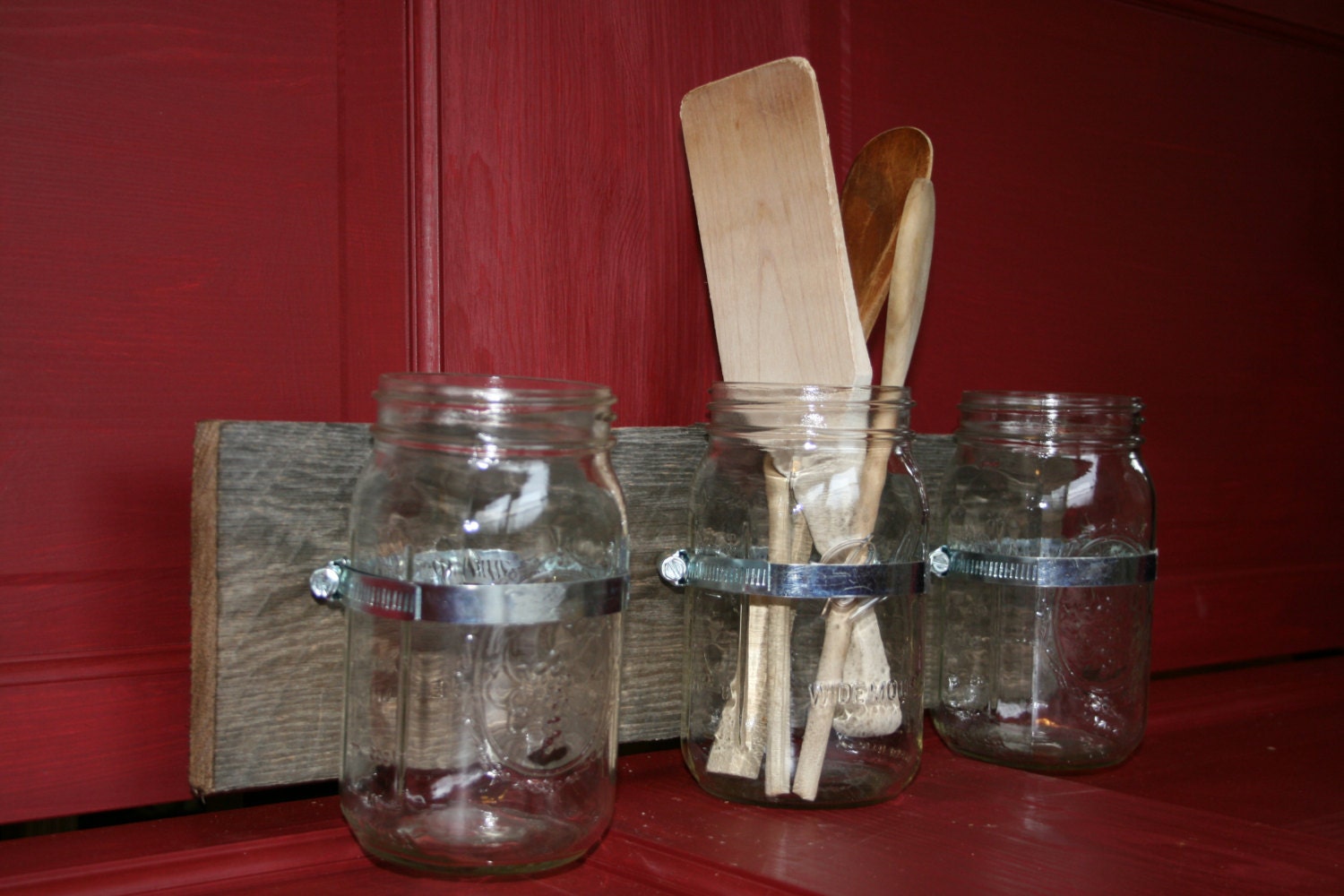 Rustik WallMount Mason Jar Organizer