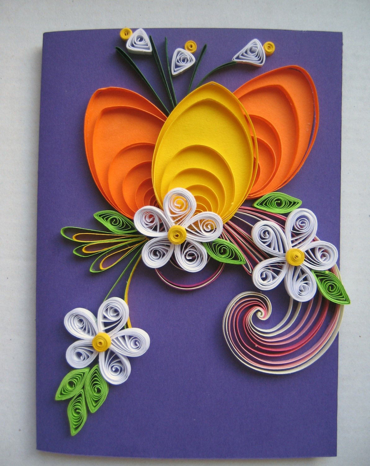 Handmade Easter Greeting Card Paper Quilled Card Happy