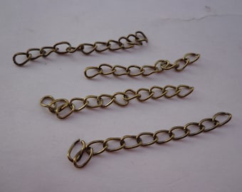 100 pcs of 4.5-5cm Long x 3mm wide Exquisite antique bronze Tail Chain
