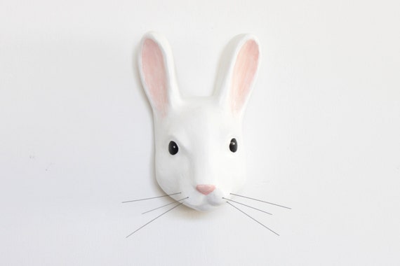White rabbit from Alice in wonderland, Faux Taxidermy bunny