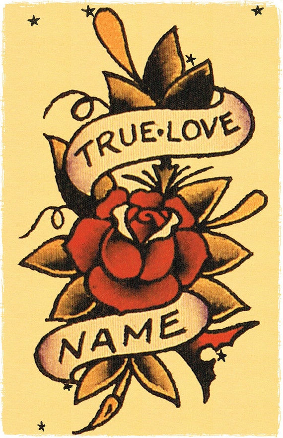 11 x 17 true love banner wrapped around roses sailor jerry 11 x 17 true love banner wrapped around roses sailor jerry