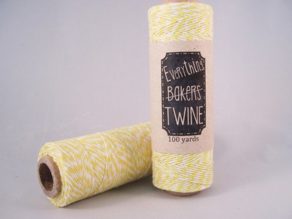 Yellow Bakers Twine 100 yard spool 4 ply 100% cotton Il_570xn
