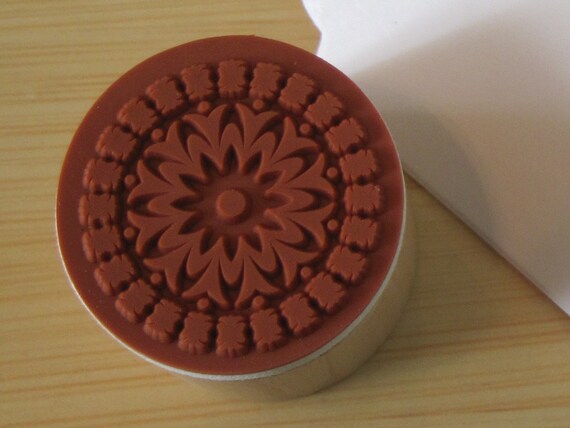 Vintage Lace Doilies Round Rubber Stamp style 1 Il_570xn
