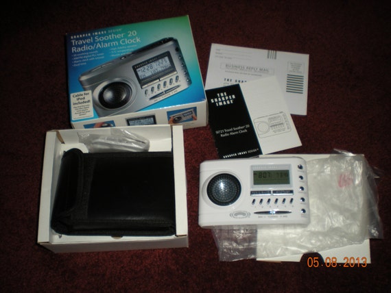 Sharper Image Travel Soother 20 Radio/Alarm Clock S1721 Never