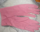 Vintage mid length pink gloves