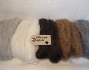 100 grammes-natural un-spun sheeps wool