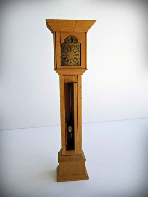 Vintage Dollhouse Miniature Grandfather Clock by FoxLaneVintage