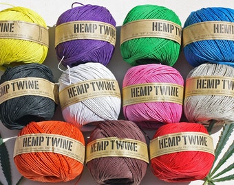 Ficelle de chanvre, corde de chanvre, idéal pour macramé, artisanat et bijoux.6 Strand - 24LB BS (430 pi) 130 mètres x 1 MM d’épaisseur