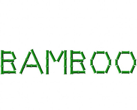 the word bamboo in chinese style font