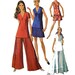 60s PALAZZO Pants Pattern MOD Tunic Top or Mini Dress Pattern Pleated Skirt Pattern Evening Pants Pattern Vintage Sewing Pattern Size 12