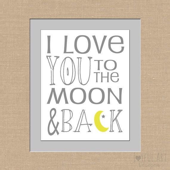 I Love You To The Moon And Back Wall Decor