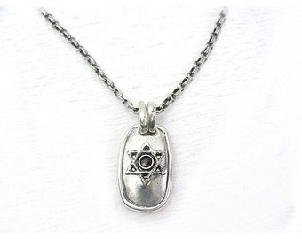 Custom Thick Sterling Silver Men's Locket and Dog Tag