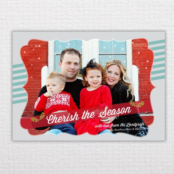 Items similar to Custom Family Holiday Photo Card - PDF Printable on Etsy