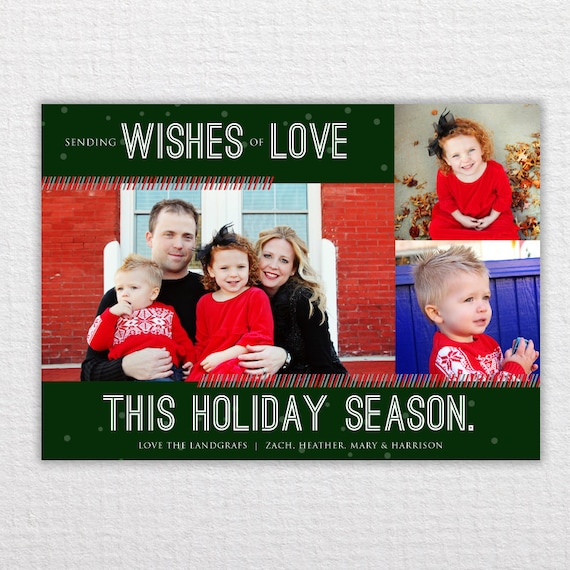 Items similar to Custom Family Holiday Photo Card - PDF Printable on Etsy