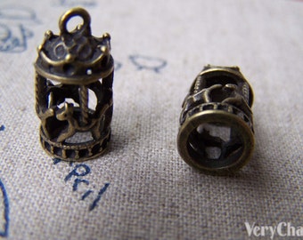 10 pcs of Antique Bronze Merry Go Round Carousel Horse Pendant Charms 10x18mm A2773