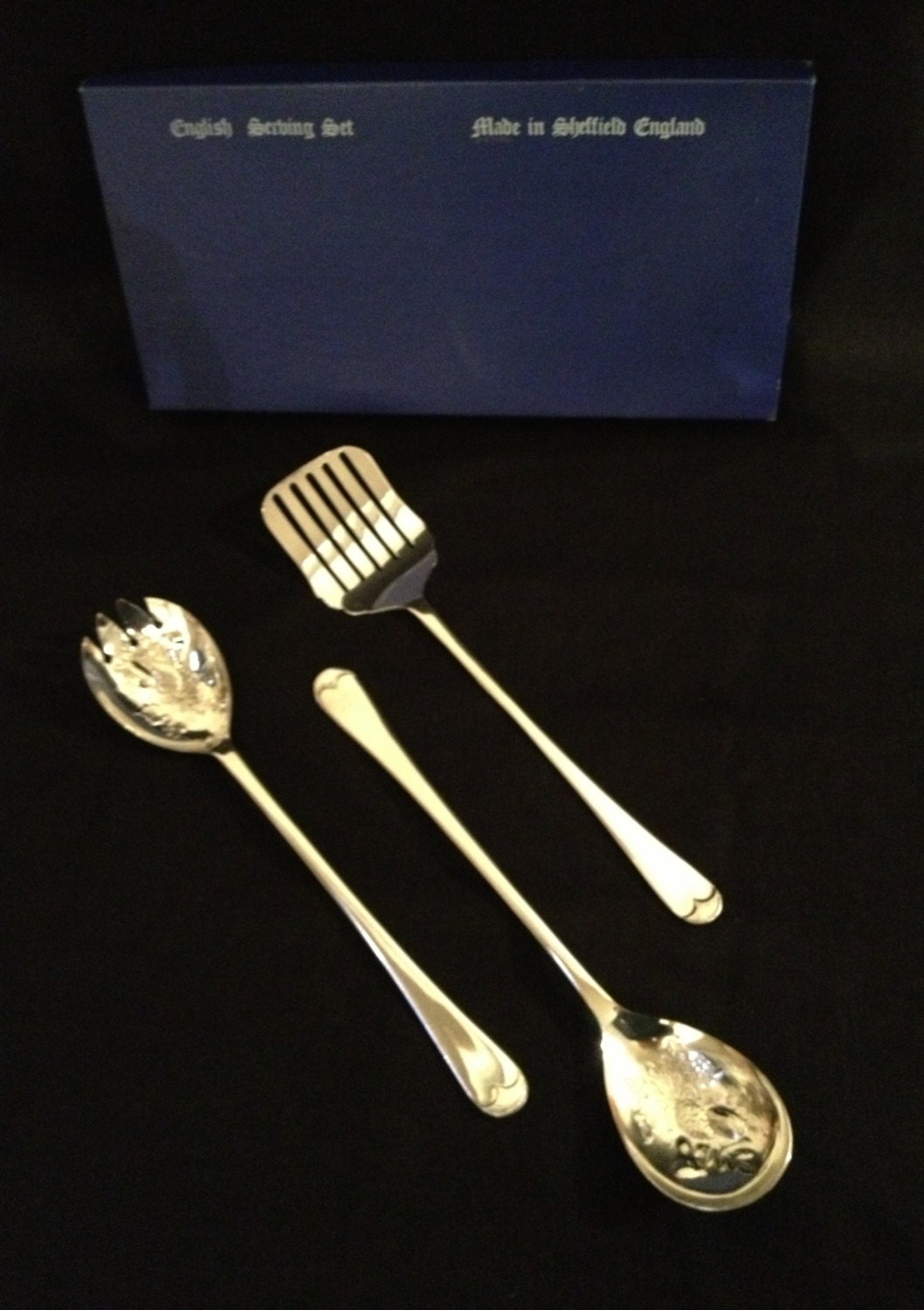 3 Piece English Serving Set Made in Sheffield England Haute Juice