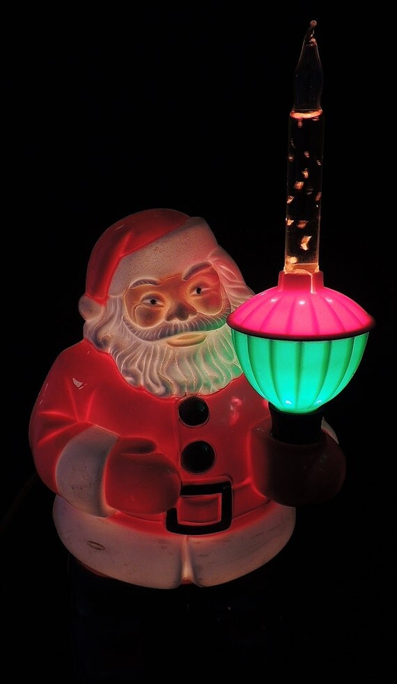 vintage royal santa w bubble lite by royal c1950 great vintage bubble light santa