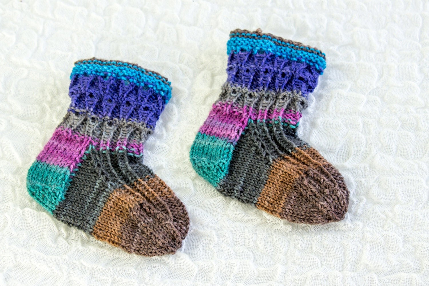 KNITTING PATTERN Baby Socks Cute Baby Socks Lace Detail