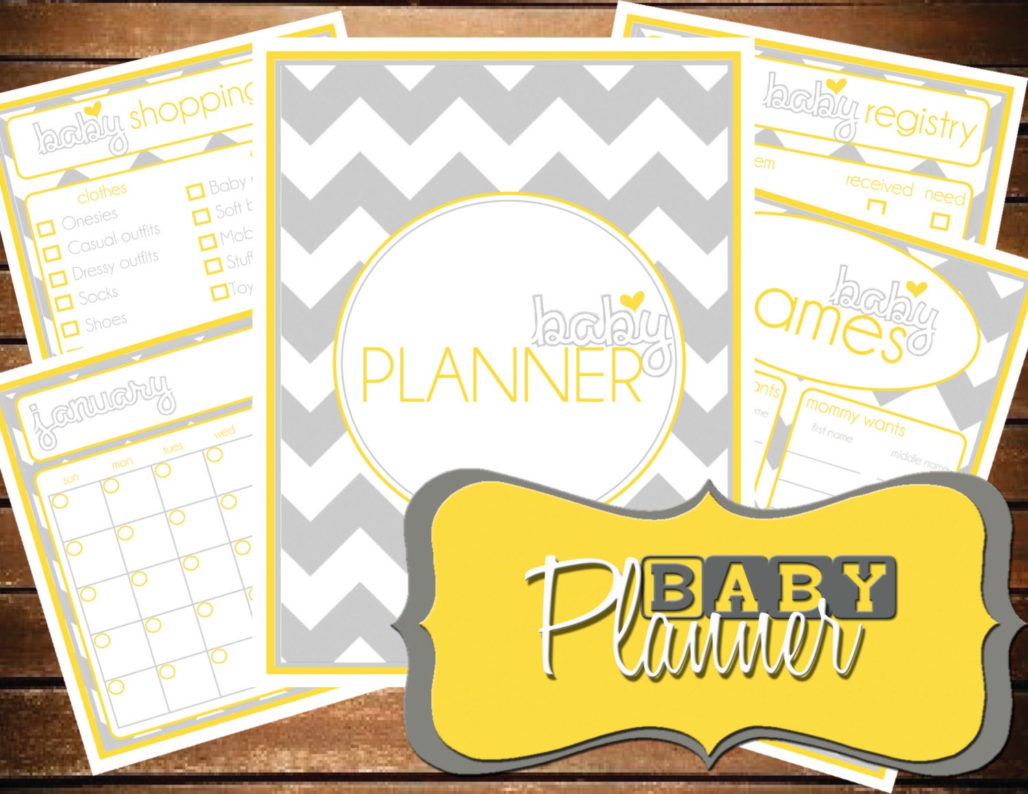 Baby Planner Printable SIZE LARGE 8.5 x 11 Instant