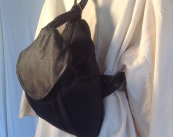 Backpack bag,Black leather backpack ,shoulder bag ,purse ,sling bag