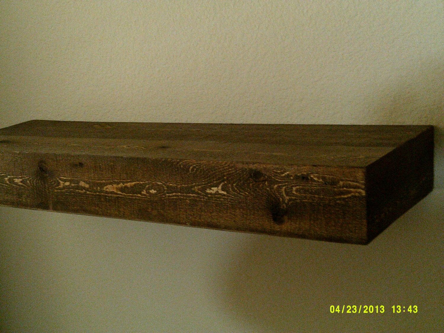 Thick chunk shelves with reclaimed lumber by SuesModernDesigns