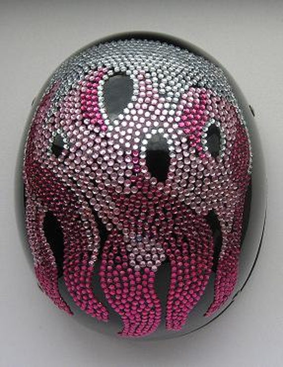 Items similar to Custom blinged out motorcycle helmet - I'm On Fire on Etsy