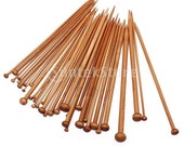 36 pieces 18 Sizes Carbonized Bamboo Knitting Needles Single Pointed Needles - sizes ranging from 2mm to 10mm  Length: Approx. 9.7-9.9 inch