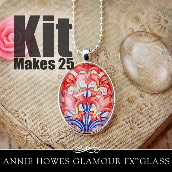 Photo Jewelry DiY Kit Glass Pendant Kit with Pendant Trays