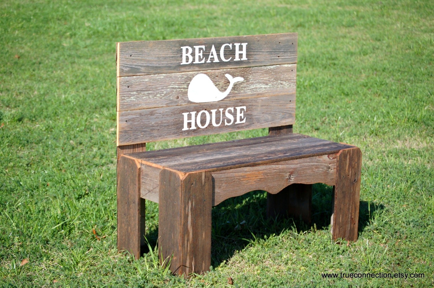 Beach House Bench. Whale Decor Entry Way by TRUECONNECTION on Etsy