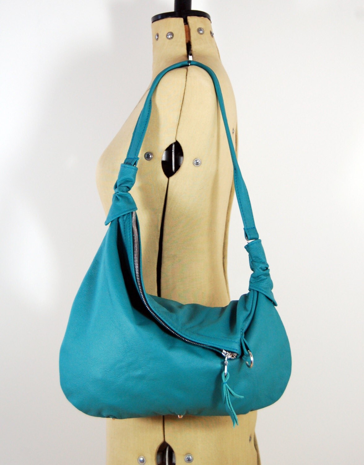 turquoise hobo purse