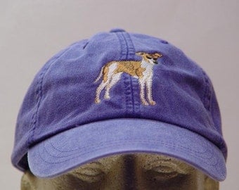 ITALIAN GREYHOUND DOG Hat - One Embroidered Men Women Cap - Price Embroidery Apparel - 24 Color Caps Available