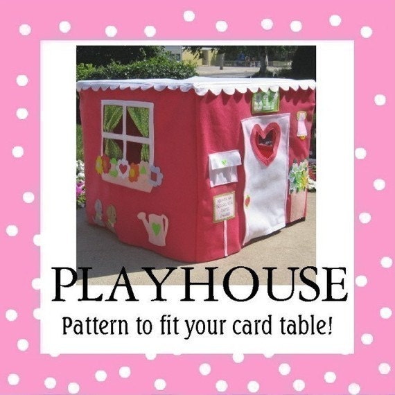 Card Table Playhouse Pattern, Deluxe, Instant Download at Purchase, Sew the Playhouse seen on the Today Show, eBook over 45 pages