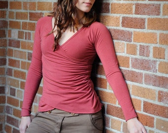 ON SALE.....Japanese Maple Top/ Stretchy Tencel and Organic Cotton