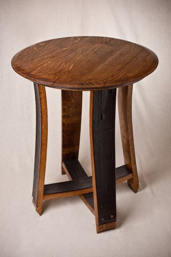 Barrel Top Accent Table by alpinewinedesign on Etsy