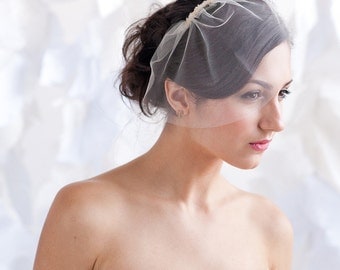 Mini tulle birdcage veil, tulle veil,mini tulle veil - ready to ship - FREE SHIPPING*