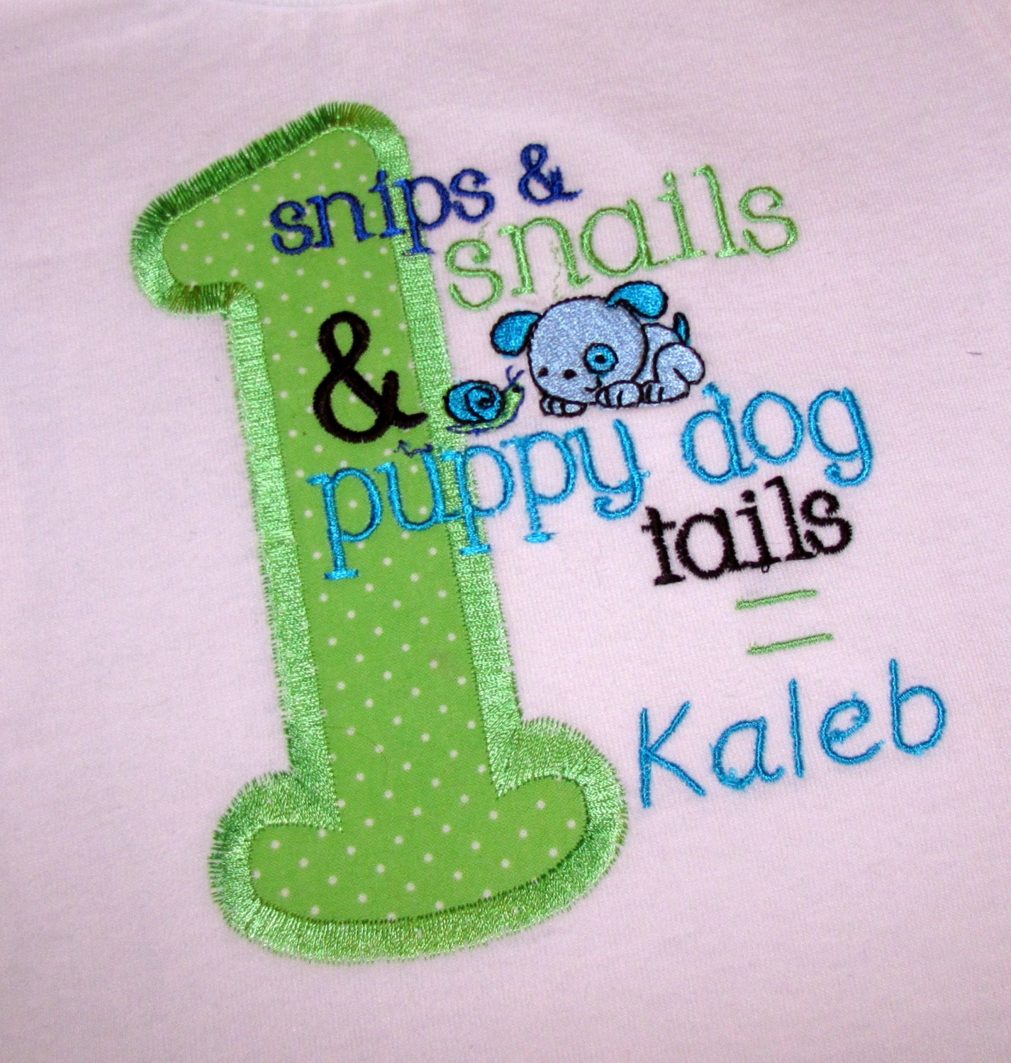 Snips & Snails and Puppy Dog Tails Themed Personalized 1st