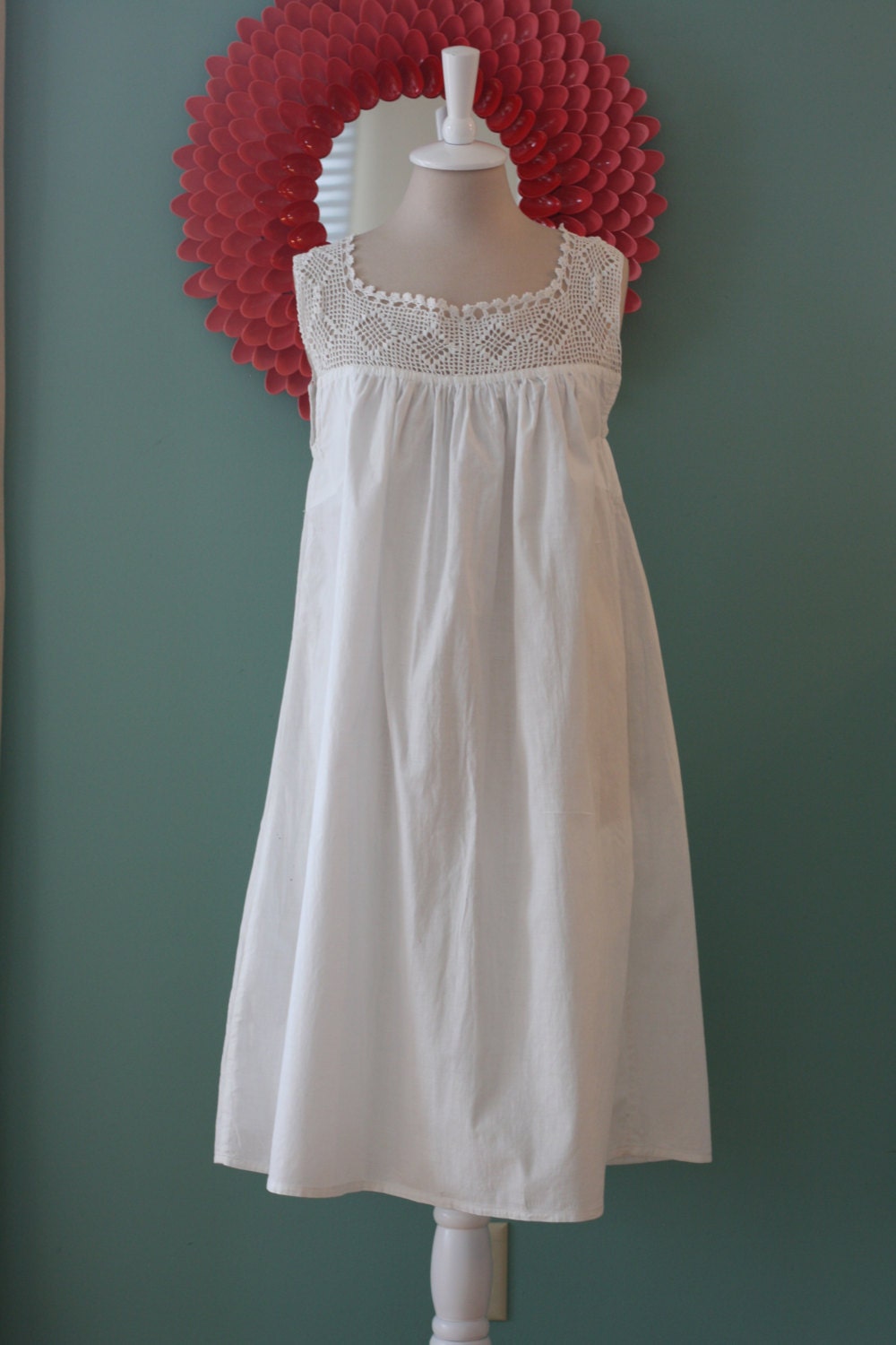 white nighties cotton