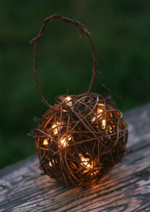 Items similar to Rustic Candles Firefly Lightning Bug Lanterns With ...