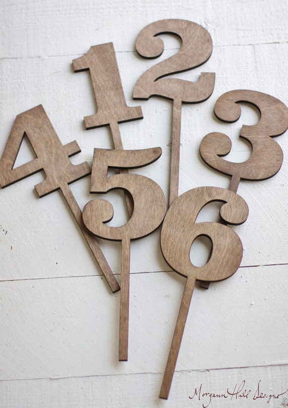 Rustic Table Numbers For Shabby Chic Wedding (Item Number 140082) by braggingbags